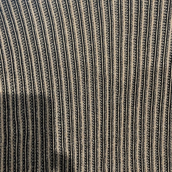 Chico’s Shine And Fringe-Detail Poncho Size L/XL Black and Gold Striped - Picture 2 of 3